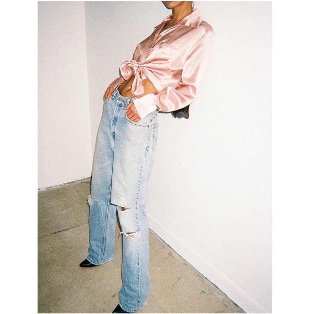 Danielle Guizio Silk Button up Blouse